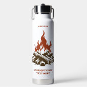 Custom Name & Text Camping ウォーターボトル (正面)