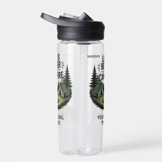 Custom Name & Text Camping ウォーターボトル (右面)