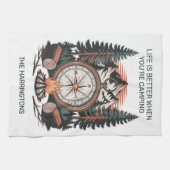 Custom Name & Text Camping キッチンタオル (横)