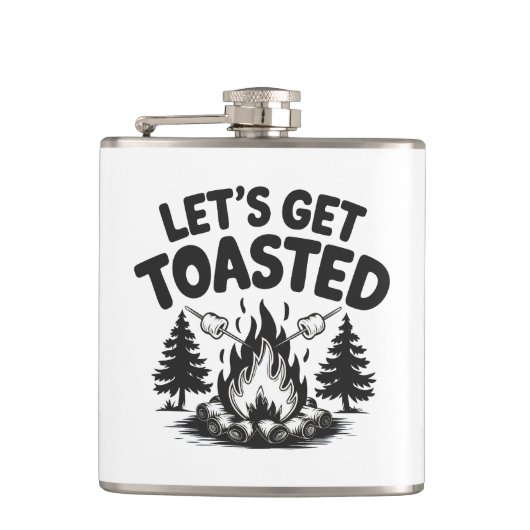 Custom Name & Text Camping フラスク (正面)