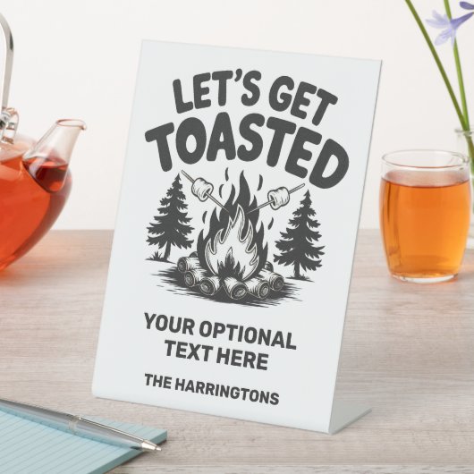 Custom Name & Text Camping 台座サイン (インサイチュ)