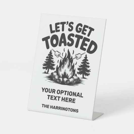 Custom Name & Text Camping 台座サイン (正面)