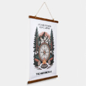 Custom Name & Text Camping 吊り下げ型タペストリー (傾斜あり)