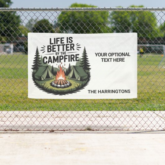 Custom Name & Text Camping 横断幕 (インサイチュ)