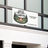 Custom Name & Text Camping 横断幕 (ビルの外側)