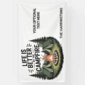 Custom Name & Text Camping 横断幕 (縦)