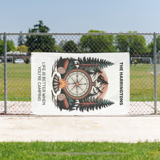 Custom Name & Text Camping 横断幕 (インサイチュ)