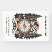 Custom Name & Text Camping 横断幕 (横)