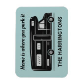 Custom name, text & color Camper Van マグネット (縦)