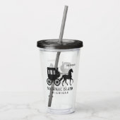 Custom Name, Text & Color Mackinac Island アクリルタンブラー (裏面)