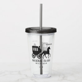 Custom Name, Text & Color Mackinac Island アクリルタンブラー