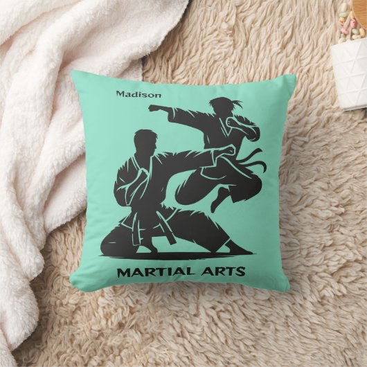 Custom Name, Text & Color Martial Arts クッション (ブランケット)