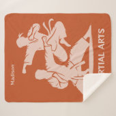 Custom Name, Text & Color Martial Arts シェルパブランケット (正面(横))