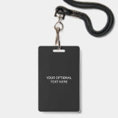 Custom Name, Text & Color Martial Arts バッジ (裏面（ネックストラップ付）)
