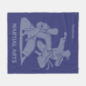 Custom Name, Text & Color Martial Arts フリースブランケット (正面(横))