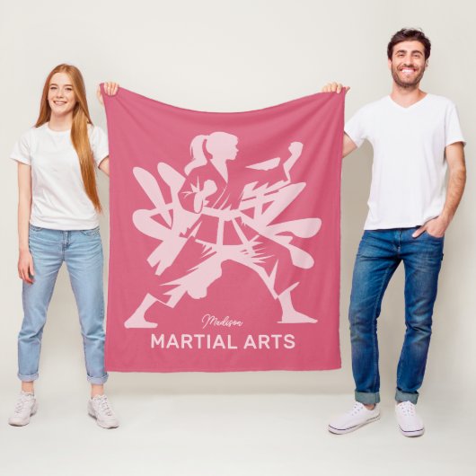 Custom Name, Text & Color Martial Arts フリースブランケット (インサイチュ)