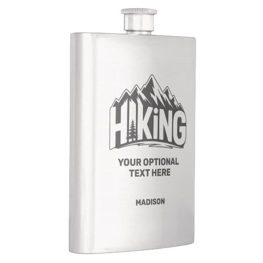 Custom Name & Text Hiking フラスク (右)