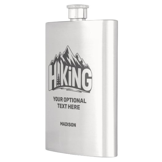 Custom Name & Text Hiking フラスク (左)