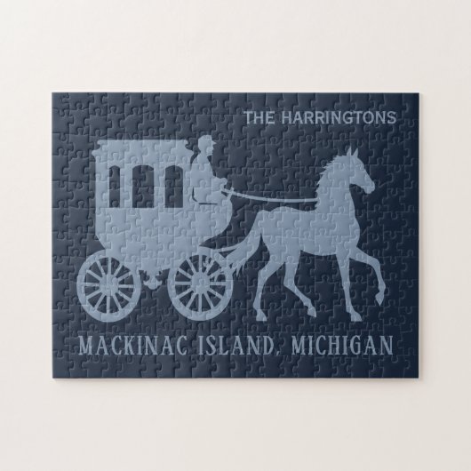 Custom Name & Text Mackinac Island ジグソーパズル (横)