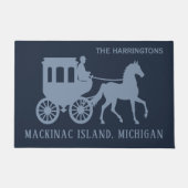 Custom Name & Text Mackinac Island ドアマット (正面)