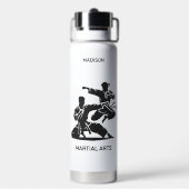 Custom Name & Text Martial Arts ウォーターボトル (背面)