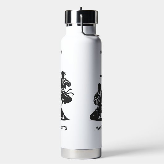Custom Name & Text Martial Arts ウォーターボトル (左面)