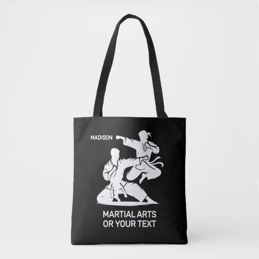Custom Name & Text Martial Arts トートバッグ (正面)