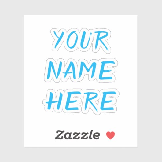 Custom Name Text Script Blue Helmet Stickers シール (シート)