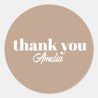 Custom Name Thank You Stickers ラウンドシール