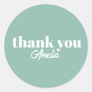 Custom Name Thank You Stickers ラウンドシール