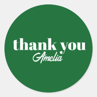 Custom Name Thank You Stickers ラウンドシール