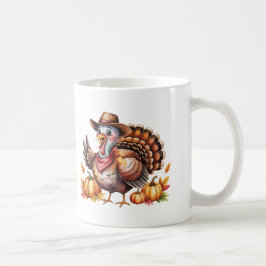 Custom name Thanksgiving turkey fall コーヒーマグカップ