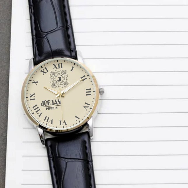  Custom Name Timeless Personalized Initials Elegan 腕時計 (クリエイターアップロード済み)