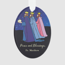 Custom Name Title, Christmas Wishes Three Kings オーナメント