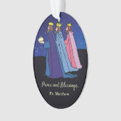 Custom Name Title, Christmas Wishes Three Kings オーナメント (正面)