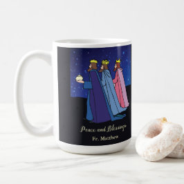 Custom Name Title, Christmas Wishes Three Kings コーヒーマグカップ