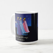 Custom Name Title, Christmas Wishes Three Kings コーヒーマグカップ (正面左)