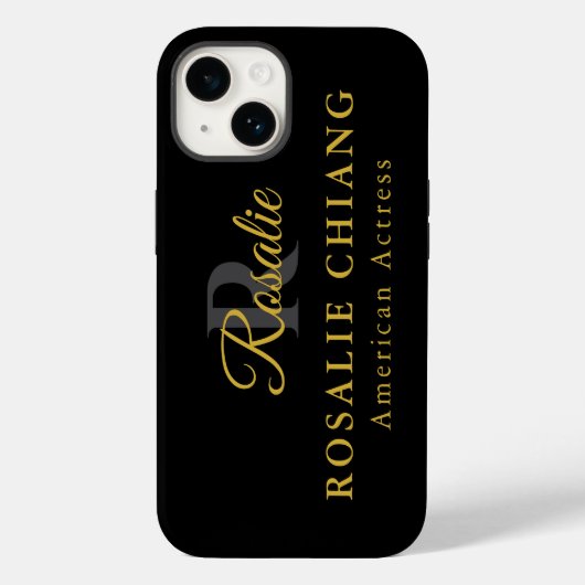 Custom Name & Title with Monogram Case-Mate iPhoneケース (裏面)