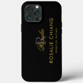 Custom Name & Title with Monogram Case-Mate iPhoneケース (裏面)