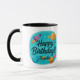 Custom Name Turquoise 21st Birthday マグカップ