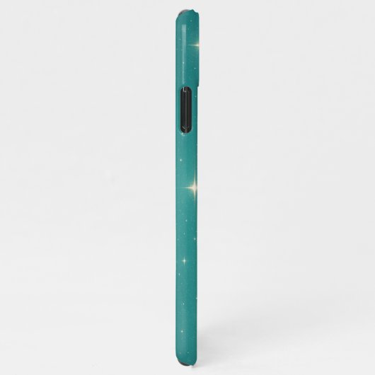 Custom Name Turquoise Starry iPhoneケース (右側)