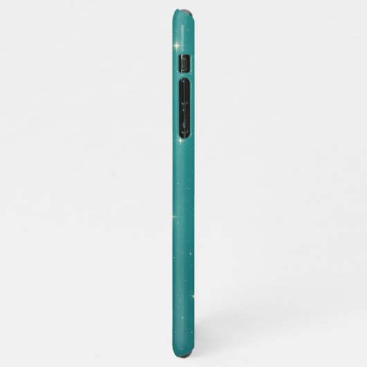 Custom Name Turquoise Starry iPhoneケース (左側)