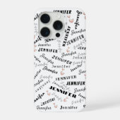 Custom Name Typography Pattern iPhoneケース (裏面)