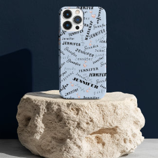 Custom Name Typography Pattern iPhone 15 Proケース