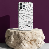 Custom Name Typography Pattern iPhoneケース