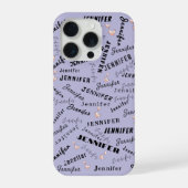 Custom Name Typography Pattern iPhoneケース (裏面)