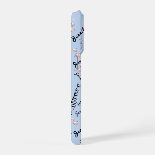 Custom Name Typography Pattern iPhoneケース (右側面)