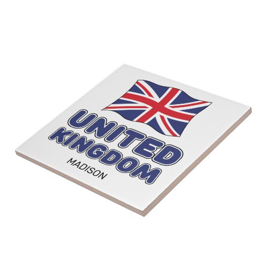 Custom Name United Kingdom Flag タイル (側面)