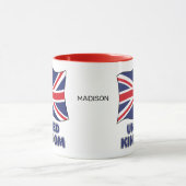 Custom Name United Kingdom Flag マグカップ (中央)