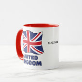 Custom Name United Kingdom Flag マグカップ (正面左)